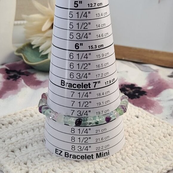 Natural Fluorite Chip Bracelet – Stretch Fit NWOT #CrystalHealing #Gemstone - Picture 6 of 6